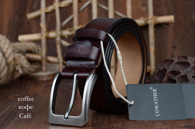 Lauwoo Leather Belt Men Belt For Men Cow Genuine Leather Strap Designer  Belts Male Ceinture Homme High Genuine Leather Belt