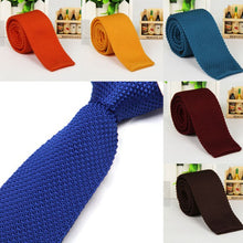 Men's Fashion Solid Tie Knit Knitted Tie Plain Necktie Narrow Slim Skinny Woven
