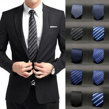 Men Slim Necktie Tie Party Wedding Classic Jacquard Woven Plain Skinny Silk