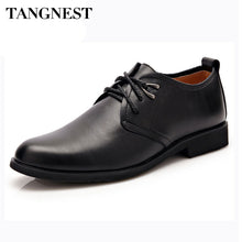 Tangnest Men Shoes Fashion Man-made Leather Dress Shoes Round Toe Men Wedding Shoes Men Casual Business Flats Size 38~44 XMP540