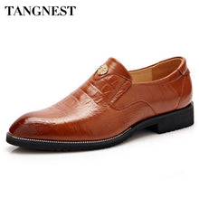 Tangnest Luxury Men Dress Shoes New Men Slip-on Oxfords Man Split Leather Business Flats Man Loafers Size 38~44 XMP556