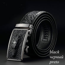 COWATHER 2016 New arrival luxury cow leather belts for men good alligator pattern automatic buckle mens belt  original brand