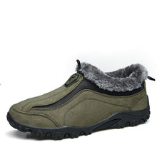 Tangnest Autumn Winter New Men Casual Shoes Comfort Snow Boots Men's Fashion Slip-On Shoes Man Winter Warm Shoes With Fur XYD007