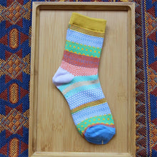 New Men Socks Man Colorful Stripe Multi-Color Cotton Socks Fashion Design Autumn Winter Warm Soft Men's Male Casual Ankle Sock