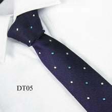 Men Slim Necktie Tie Party Wedding Classic Jacquard Woven Plain Skinny Silk