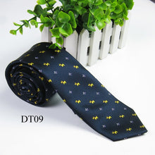 Men Slim Necktie Tie Party Wedding Classic Jacquard Woven Plain Skinny Silk