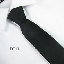 Men Slim Necktie Tie Party Wedding Classic Jacquard Woven Plain Skinny Silk