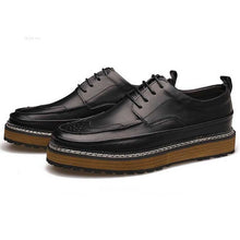 Tangnest Men Brogue Shoes 2017 New Men Platforms Flats Classic Man's Split Leather Shoes Casual Dress Shoes Size 38~44 XMR2452