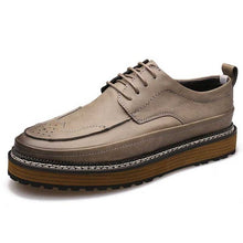 Tangnest Men Brogue Shoes 2017 New Men Platforms Flats Classic Man's Split Leather Shoes Casual Dress Shoes Size 38~44 XMR2452
