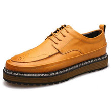 Tangnest Men Brogue Shoes 2017 New Men Platforms Flats Classic Man's Split Leather Shoes Casual Dress Shoes Size 38~44 XMR2452
