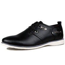 Tangnest Men Flat Shoes Leather Lace Up Men Business Shoes Casual Plain Round Toe Oxfords Wedding Dress Shoes Size 38-44 XMP424