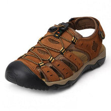 Tangnest Men Summer Genuine Leather Sandals Big Size 38~47 Men Beach Sandals Breathable Man Fisherman Shoes Mesh Sandals XML183