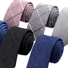 Men's Suit Tie Plaid Necktie Formal Business Bowtie Ties Cotton Skinny Slim Ties