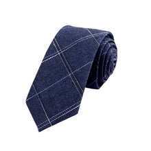 Men's Suit Tie Plaid Necktie Formal Business Bowtie Ties Cotton Skinny Slim Ties