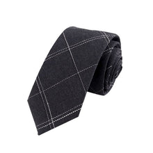 Men's Suit Tie Plaid Necktie Formal Business Bowtie Ties Cotton Skinny Slim Ties