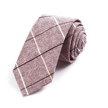 Men's Suit Tie Plaid Necktie Formal Business Bowtie Ties Cotton Skinny Slim Ties