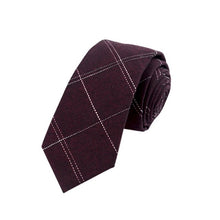 Men's Suit Tie Plaid Necktie Formal Business Bowtie Ties Cotton Skinny Slim Ties