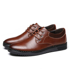 Tangnest Man's Solid Patchwork Business Shoes Men Handmade PU Leather Shoes Men Classic Casual Lace Up Formal Footwear XMP674