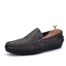 Tangnest Man PU Leather Driving Shoes Crocodile Pattern Shallow Slip-On Moccasins Man Loafers Fashion Men Casual Shoes XMR2531