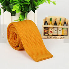 Men's Fashion Solid Tie Knit Knitted Tie Plain Necktie Narrow Slim Skinny Woven