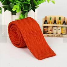 Men's Fashion Solid Tie Knit Knitted Tie Plain Necktie Narrow Slim Skinny Woven