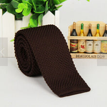 Men's Fashion Solid Tie Knit Knitted Tie Plain Necktie Narrow Slim Skinny Woven