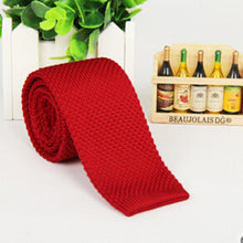 Men's Fashion Solid Tie Knit Knitted Tie Plain Necktie Narrow Slim Skinny Woven