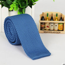 Men's Fashion Solid Tie Knit Knitted Tie Plain Necktie Narrow Slim Skinny Woven