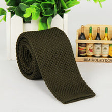 Men's Fashion Solid Tie Knit Knitted Tie Plain Necktie Narrow Slim Skinny Woven