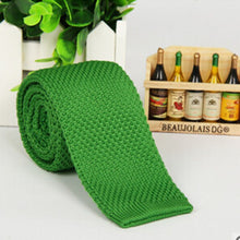 Men's Fashion Solid Tie Knit Knitted Tie Plain Necktie Narrow Slim Skinny Woven