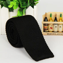 Men's Fashion Solid Tie Knit Knitted Tie Plain Necktie Narrow Slim Skinny Woven