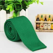 Men's Fashion Solid Tie Knit Knitted Tie Plain Necktie Narrow Slim Skinny Woven