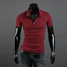Men Casual T-Shirts Tops Tee V Neck Slim Fit Short Sleeve T-shirt