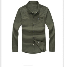 men shirt camisas hombre casual shirt military shirts full  sleeve  cotton high quality shirt men 56