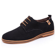 Tangnest Luxury Brand Men Oxfords Shoes New Men Lace Up Fur Flats Male Suede Leather Dress Shoes Man Big Size 38-48 XMR352