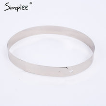 Simplee Fashion adjustable women belt cummerbunds Metal button buckle high quality waist belt Simple belts cummerbunds