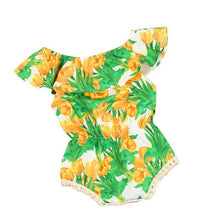 kids clothes baby girls rompers tulip floral girl romper summer Children clothing Off Shoulder Toddler Baby Girl Jumpsuit