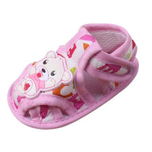 Lovely Baby Boy Girl Cotton Fabric Crib Shoes Infant Toddler Newborn Cartoon Elastic First Walkers Soft Slipper Crib Shoes