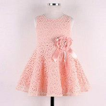 Sweet Girls Full Lace casual Floral Sleeveless Flower summer Dress Child Princess Party Prom girls flower Dress clothes for 2-7Y