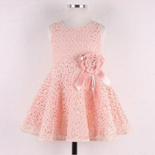 Sweet Girls Full Lace casual Floral Sleeveless Flower summer Dress Child Princess Party Prom girls flower Dress clothes for 2-7Y