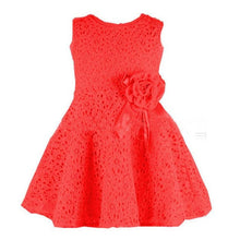 Sweet Girls Full Lace casual Floral Sleeveless Flower summer Dress Child Princess Party Prom girls flower Dress clothes for 2-7Y