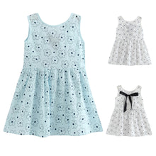 Summer Dresses For Girls A-Line Print Floral Girls Dresses Backless Kids Clothes For Girls Fashion Baby Princess Dress
