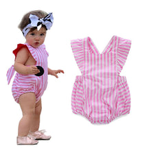Kids Baby Sleeveless Striped Rompers Bowknot 2017 Summer Newborn Infant Ruffle Romper Sunsuit Clothes Outfits Design Jumpsuit
