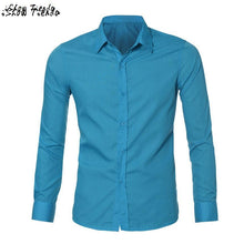 Chemise Homme Spring Mens Shirt Long Sleeve Slim Fit Clothing Man Dress Shirts Vestidos Camisa Social Masculina #2415