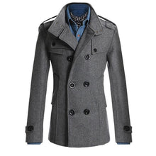 Men Winter Autumn Trench Coats Smart Casual Office Wool Blends Coat Jacket Slim Fit Business Formal Fashion Overcoat Top Outwear