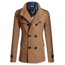 Men Winter Autumn Trench Coats Smart Casual Office Wool Blends Coat Jacket Slim Fit Business Formal Fashion Overcoat Top Outwear