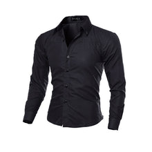 Fashion Men's Luxury Casual Shirts Slim Fit Dress Shirts Long Sleeve Button Tops