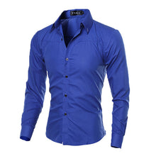 Fashion Men's Luxury Casual Shirts Slim Fit Dress Shirts Long Sleeve Button Tops