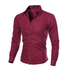 Fashion Men's Luxury Casual Shirts Slim Fit Dress Shirts Long Sleeve Button Tops
