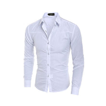 Fashion Men's Luxury Casual Shirts Slim Fit Dress Shirts Long Sleeve Button Tops